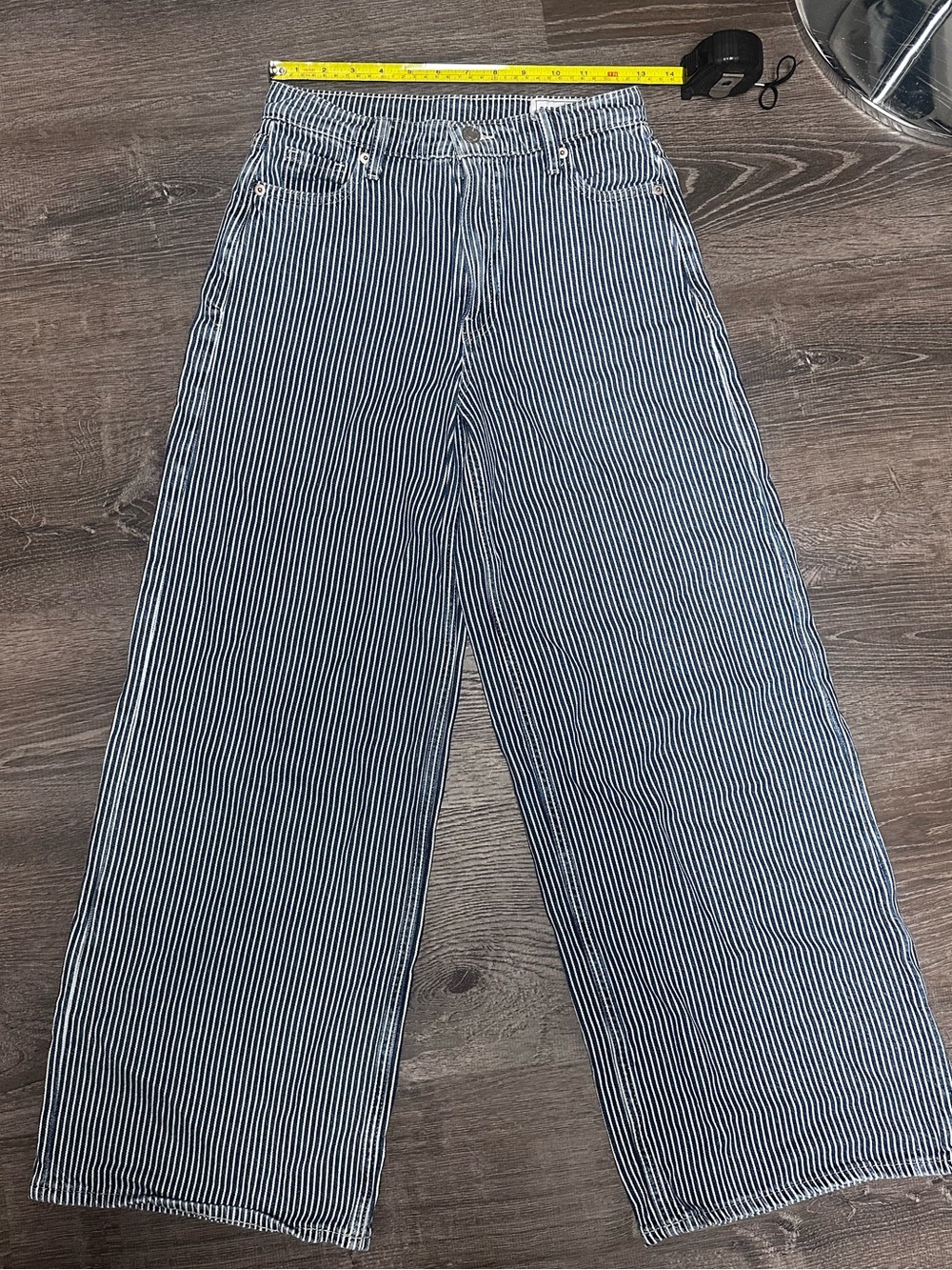Gap Baggy Mid Rise striped jeans
